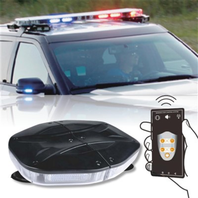 24W Rechargeable 6000 Lumens APP Controlled LED Warning Light Bar